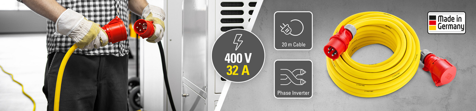 Profi-Verlängerungskabel 400V 32A 20M